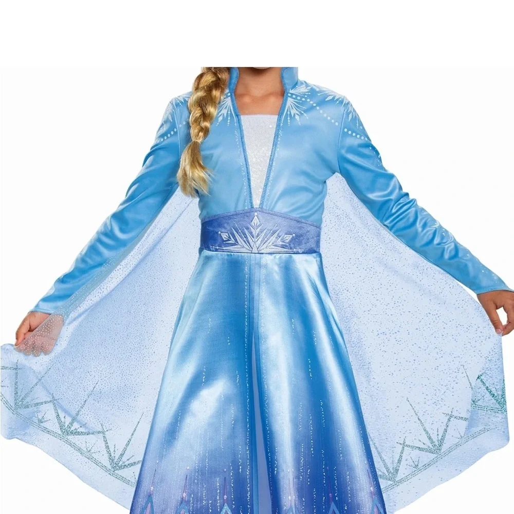 NWT Elsa Frozen II Adventure Dress Halloween Costume Dress Up 4-6x